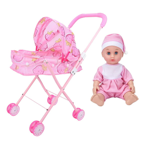 Durable Baby Doll Trolley Push Cart Furniture Toys for Mellchan Doll Accs C